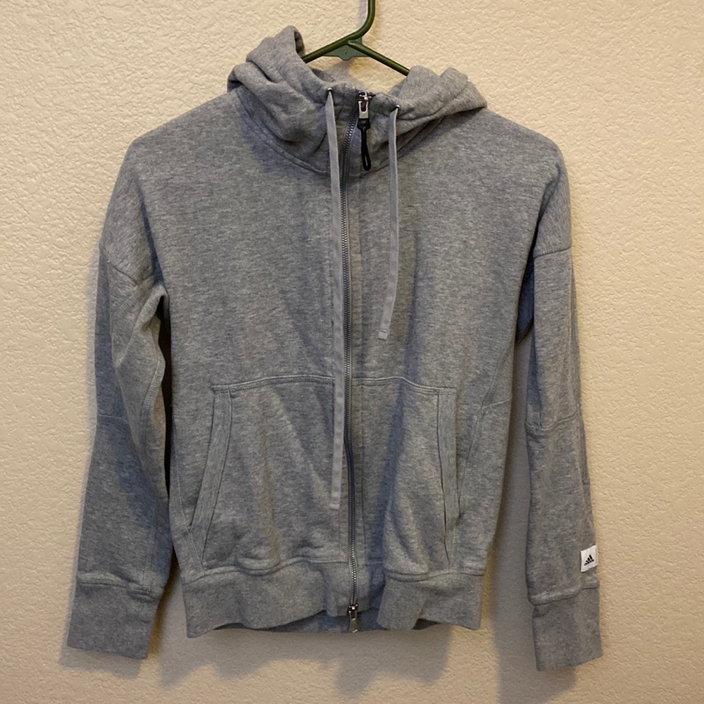 Adidas Zip Up Jacket Grey